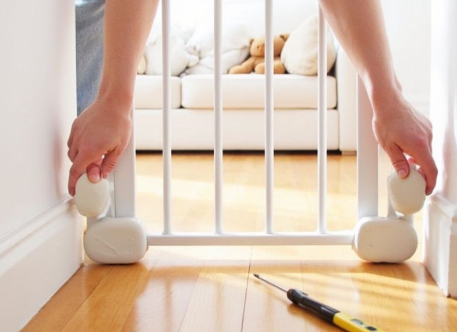 how to install a baby gate safely without damaging walls